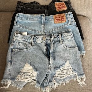 3 pairs of jean shorts!